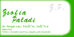 zsofia paladi business card